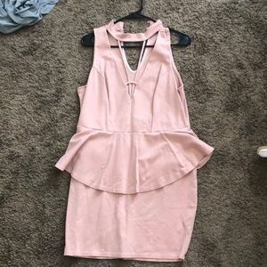 Nude pink cocktail dress